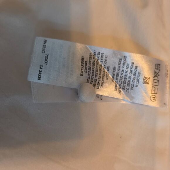 French Connection Women's Size Large Summer White Marine Cropped Scalloped Top - Picture 3 of 6